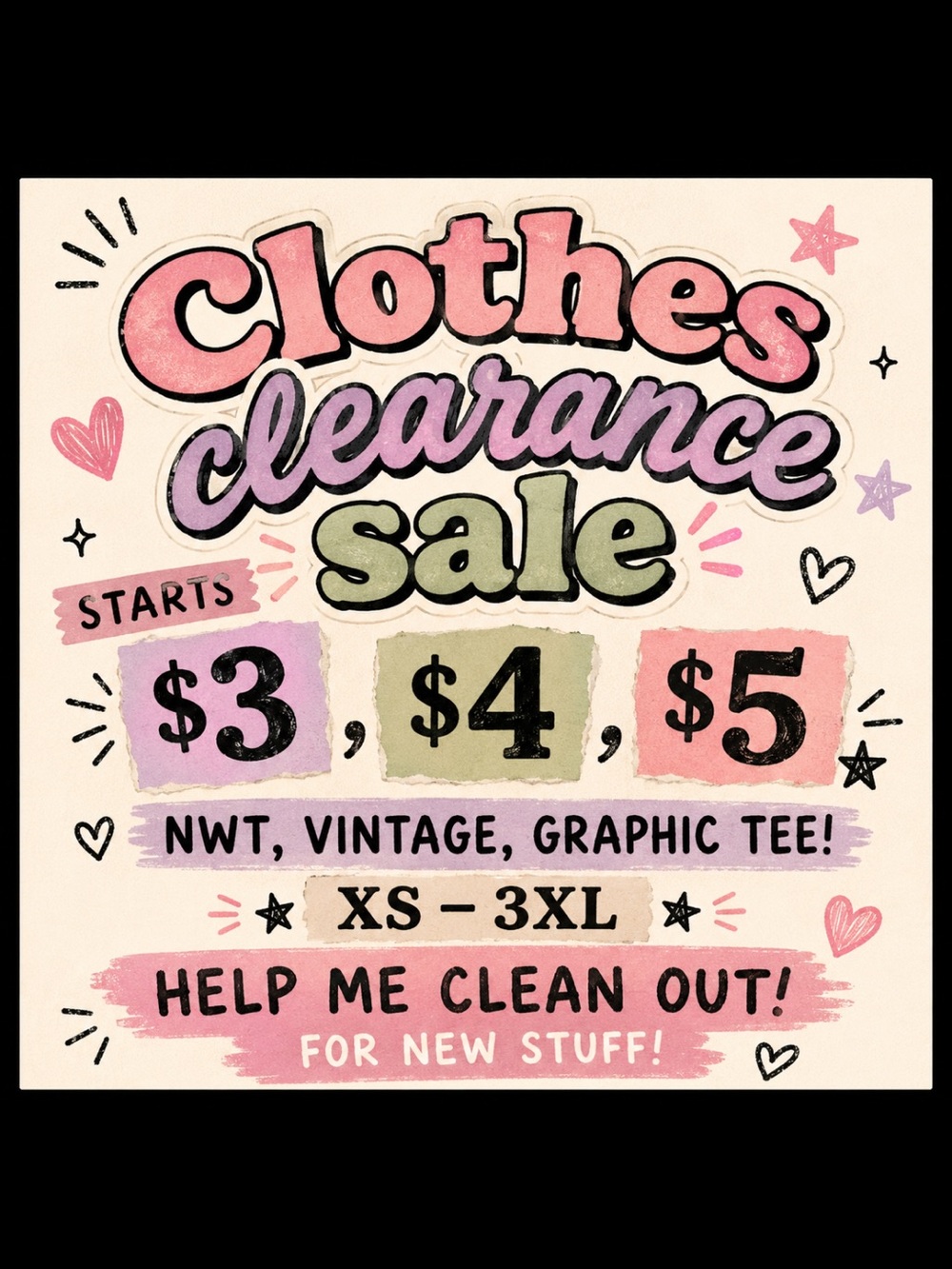 Clearance Sale!! Giveaways!!
